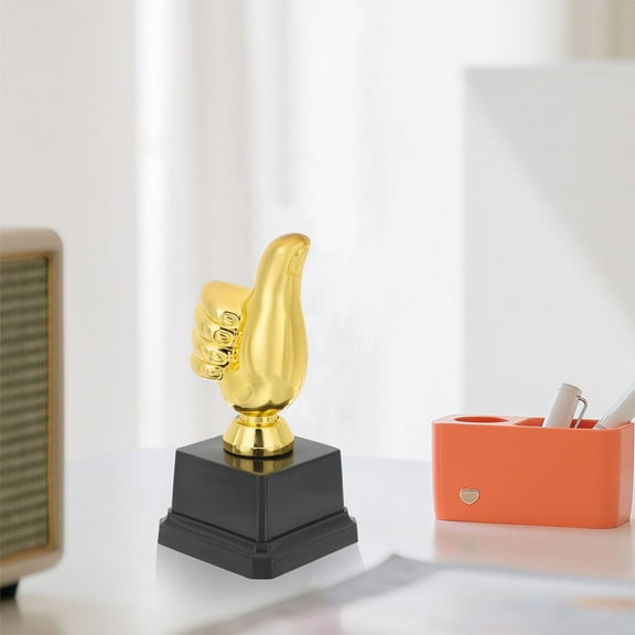 MLINS 2 Pcs Award Trophy Medal Trophies Top Thumb Trophy Child 13X7CM