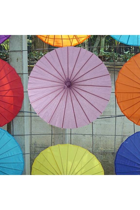 2 Pcs Blank Oiled Paper Umbrella Kids Umbrellas Women's Purple