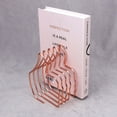 thumbnail image 1 of MLINS  2 Pcs Book Holders Bookend Desktop Shelf Bookends Rose Gold, 1 of 7