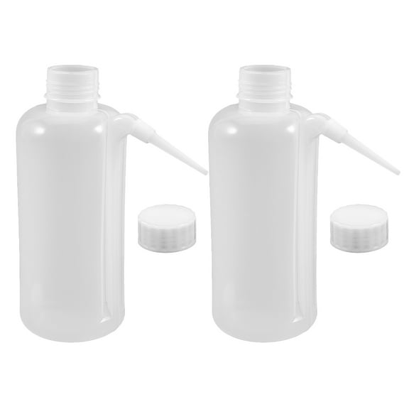 MLINS Transparent Plastic Squeeze Bottles for Sauces and Condiments Design Kitchen Use 500ml 2 Pcs