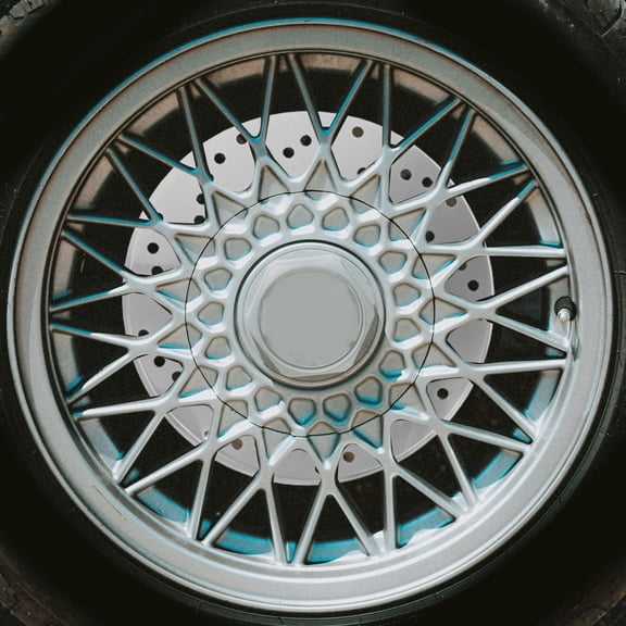 YUYUETIME 2Pcs Aluminum Alloy Car Brake Disc Covers Plated Silver Decorative Protective Plate