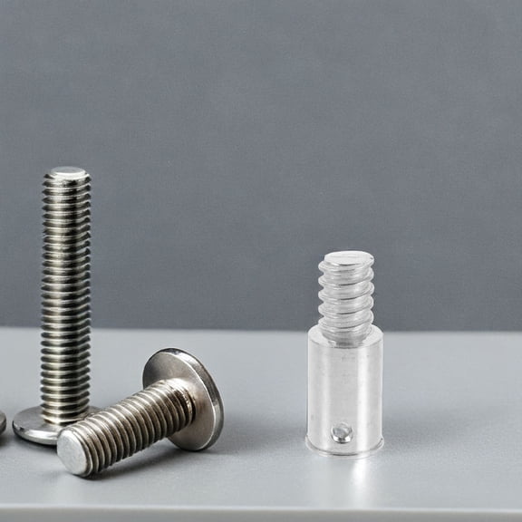 MLINS 2 Pcs Broom Stick Threaded Tip Handle Replacement Parts Silver