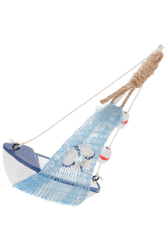 MLINS 2 Pcs Buoy Keychain Tabletop Decoration Mini Sailboat Model