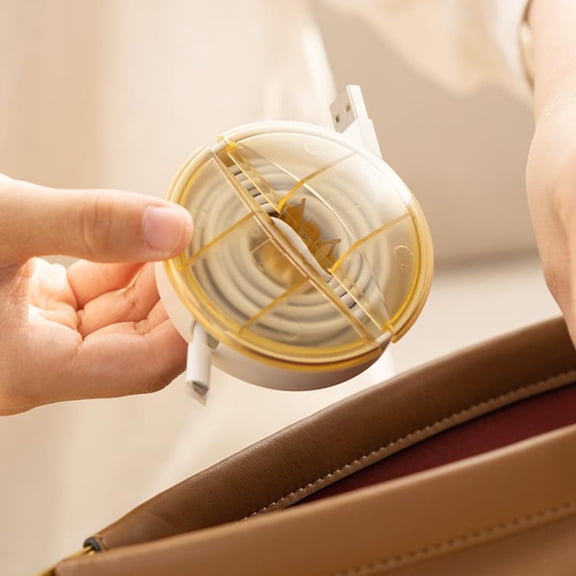 MLINS 2 Pcs Cable Manager Usb Protector for Charging Cable Management Tool 8x8cm Khaki