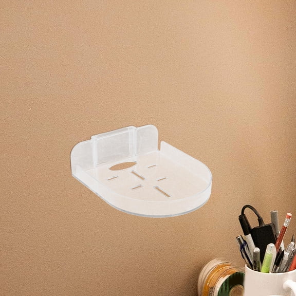YUYUETIME 2Pcs Transparent Wall Mount Shelf for Camera and Monitor Easy Installation Stable Damage Free Removal