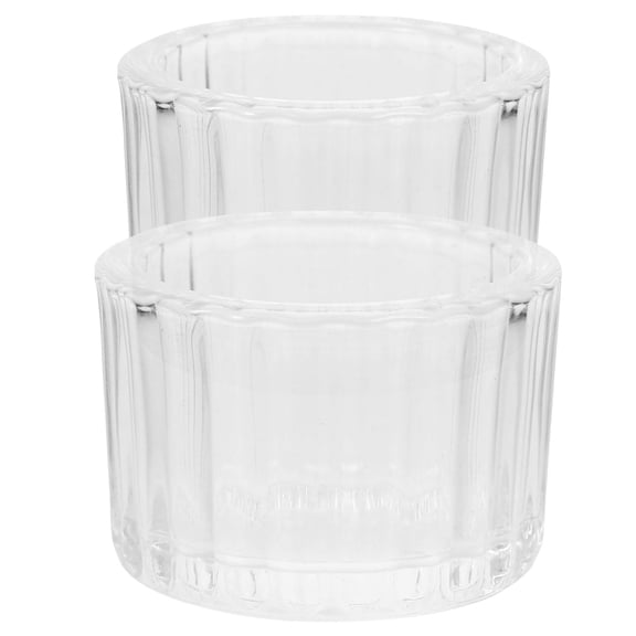 MLINS  2 Pcs Candlestick Cup Holders for Table Centerpiece Tea Lights Decorations Dinner Party Transparent