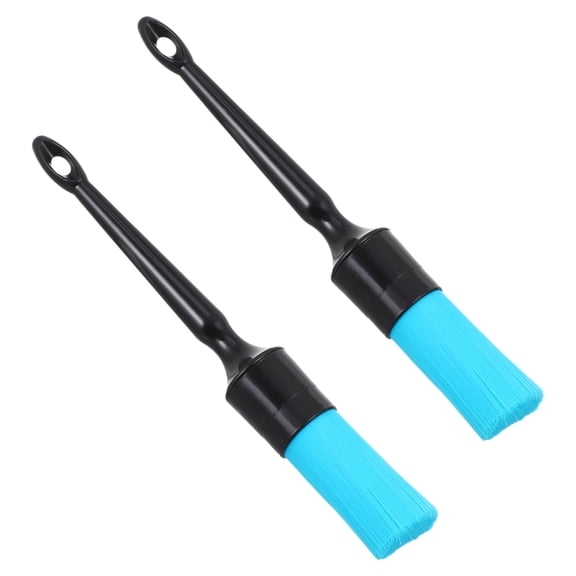 MLINS 2 Pcs Car Detailing Brush Cleaning Tools Car Brush Car Gaps Brush 25X3.2CM Black
