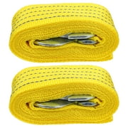 HEALEEP Tow Rope Heavy Duty for Trucks, Yellow, Strong Traction, High Strength Material, 2Pcs