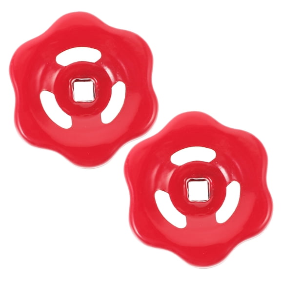 MLINS  2 Pcs Cast Iron Valve Handle Door Knob Handles Hose Pipe Red