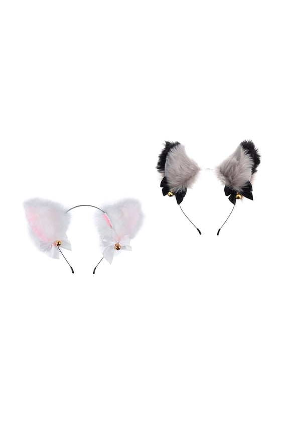 2 Pcs Cat Ear Hair Clips for Girls Headband Fluffy