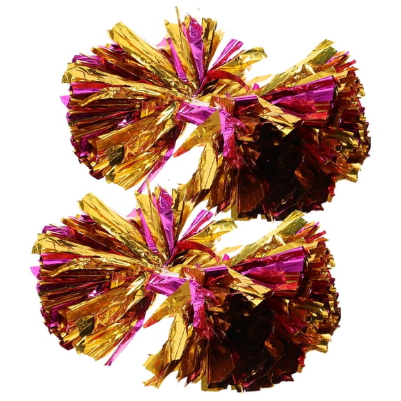 FOMIYES 2-Pack 13.4in Reusable Cheerleading Pom Poms for Sports, Dance, Rallies, and Celebrations