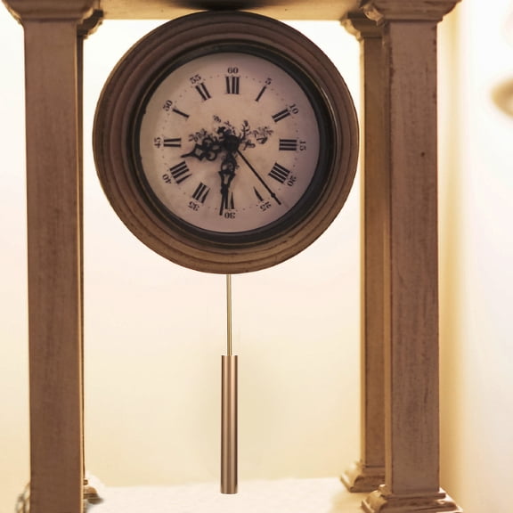 DINHEAROM 2Pcs Decorative Golden Pendulum for Wall Clock Replacement with Stable Quartz Movement