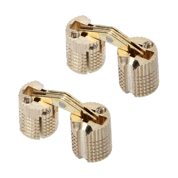 YUYUETIME 2pcs Small Jewelry Box Hinges Golden Brass for Jewelry Boxes 180 Opening Angle