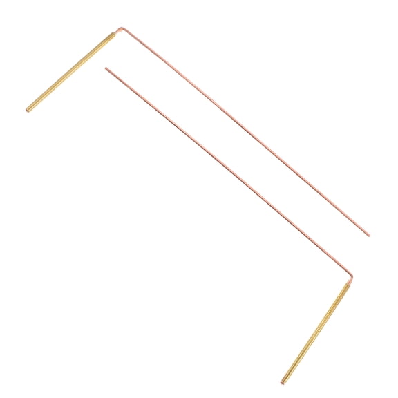 MLINS 2 Pcs Copper Divining Rods For Water Treasure And Spirit Detection Flexible Brass Witching Sticks Copper Witching Sticks for Water Divining