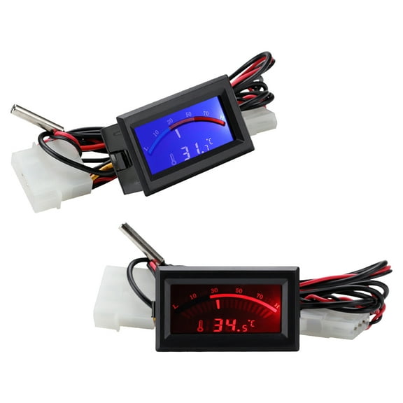 MLINS  2 Pcs Digital Thermometers LCD Outdoor Temperature Gauge Thermostat Outlet LED Display Baby