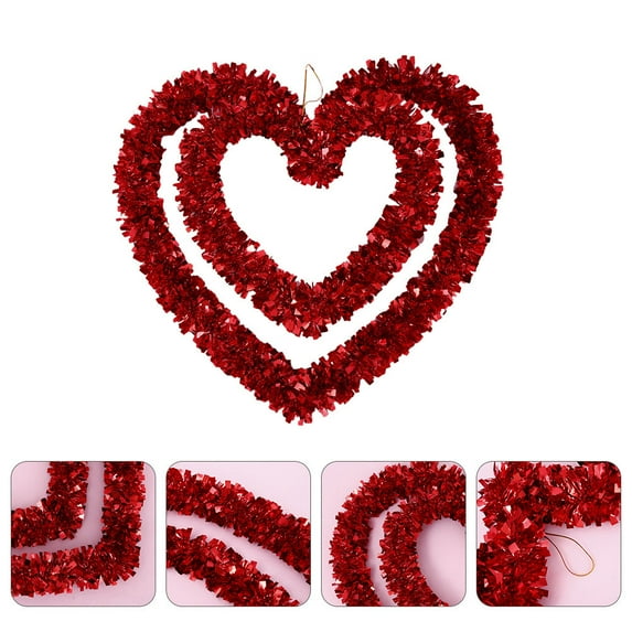 MLINS 2 Pcs Disco Valentines Love Wreath Room Decoration Baby Bride 32X32X4cm