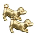 thumbnail image 1 of MLINS Golden Brass Dog Shape Charm for Decoration Lightweight DIY Keychain Pendant Accessories 2pcs, 1 of 8