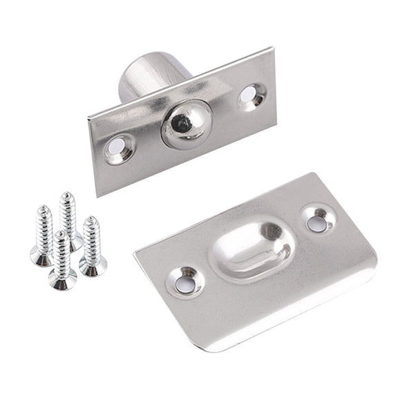PTOOTP 2-Pack Satin Finish Heavy Duty Catch Door Catches for Secure Closure on Closet and Cabinet Doors