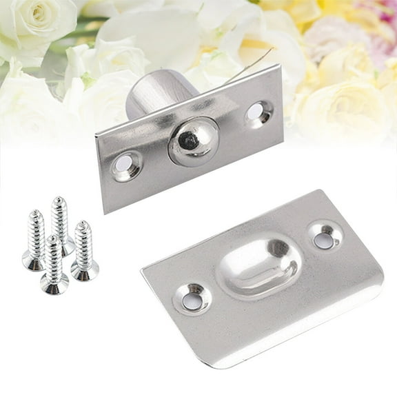 PTOOTP 2Pcs Stainless Steel Closet Catch Ball Door Hardware Rust Proof Silver