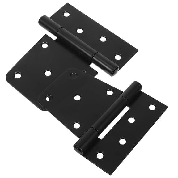 MLINS 2 Pcs Door Hinge Deck Hinges Exterior Spring Automatic Black