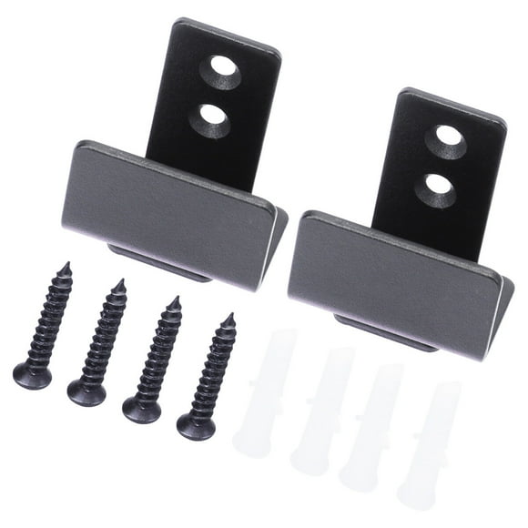 MLINS 2 Pcs Door Stops Sliding Door Lock Barn Door Track Stop 4.5X4.5cm Black