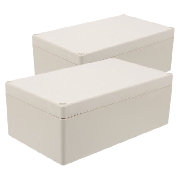 MLINS 2-Pack Waterproof Outdoor Electrical Project Enclosure Box for Switches and Wiring Protection