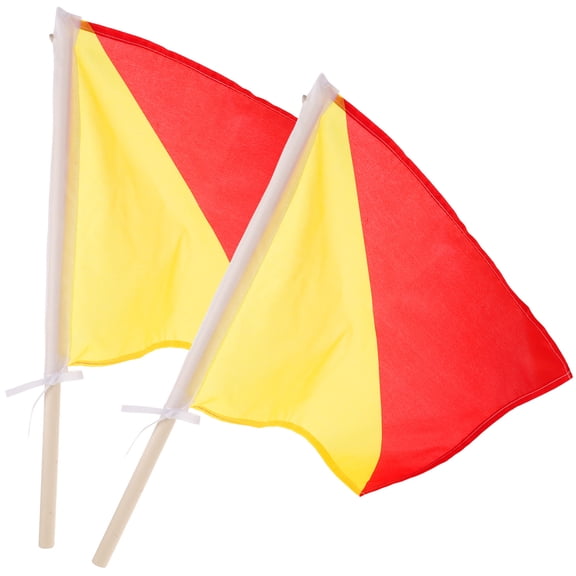 Milisten Polyester Commanding Flag Yellow 2Pcs