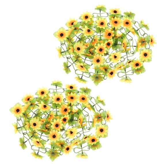MLINS  2 Pcs Flowers for Decoration Sunflower Cane Simulation Rattan
