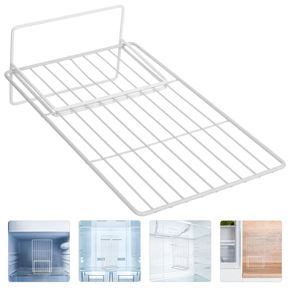 MLINS 2 Pcs Freezer Partition Fridge Wire Shelf Shelves Baby White