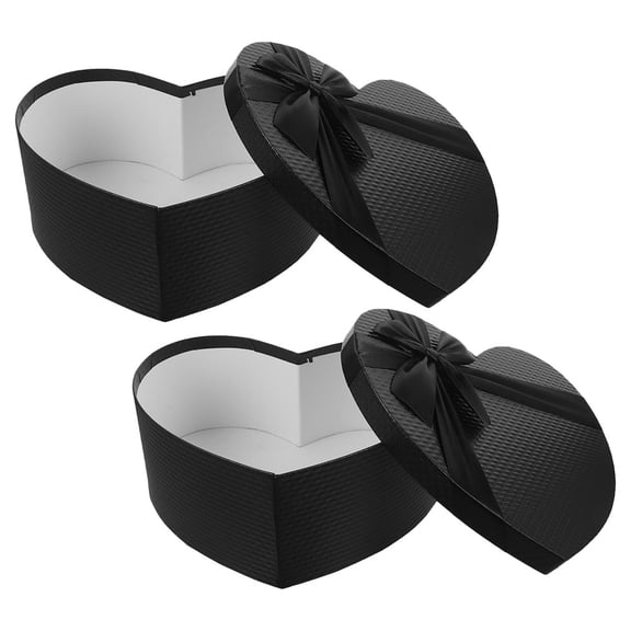 MLINS  2 Pcs Gift Box Lid Tins Double Number Travel Bridesmaid Black