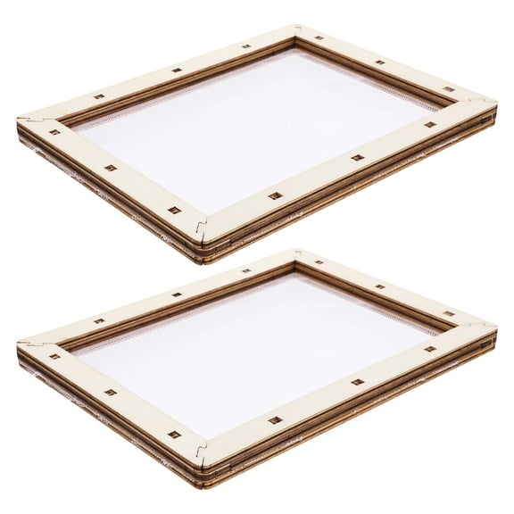 MERRYHAPY Mesh Paper Making Frame Transparent For Artisans Craft Learning 2Set