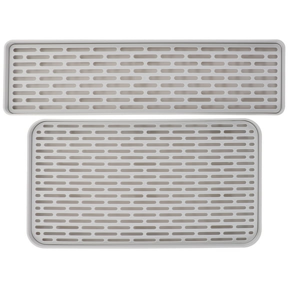 MLINS 2 Pcs Holder Screen Drain Tray Efficient Kitchen Tray 38X10.5X1.7CM White