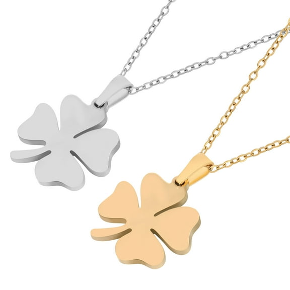 MLINS  2 Pcs Irish Necklace for Women Shamrock Silver Decoration Accessories The Wire