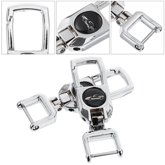 MLINS 2 Pcs Key Decoration Car Holder Ring Keychain Lovers Silver