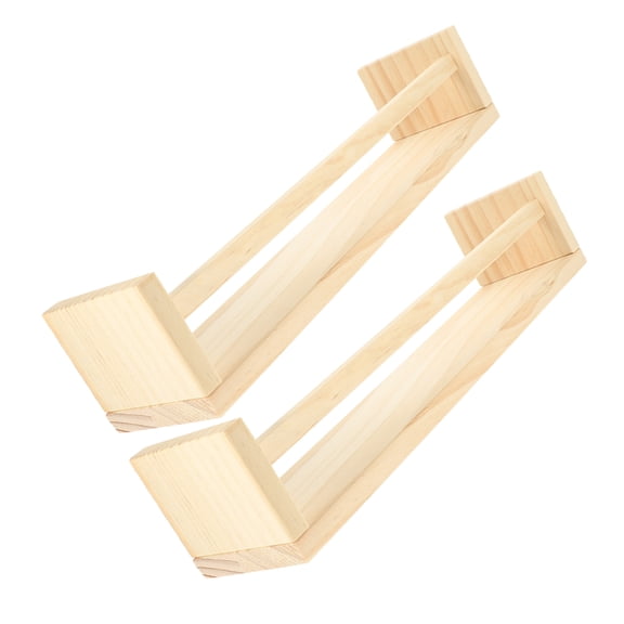 FOMIYES Nordic Style Wall Shelf Wood 2Pcs 16.5x3.9x3.5in