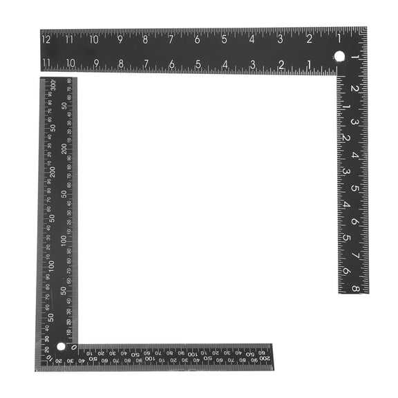 MLINS  2 Pcs Tailor Patchwork Ruler Rulers Square Practical Steel Angle Student