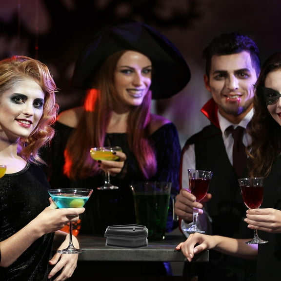 OHOIOLLA Prank Prop Classic Design Mini Halloween Coffin 2Pcs 2.2x1.2x1In