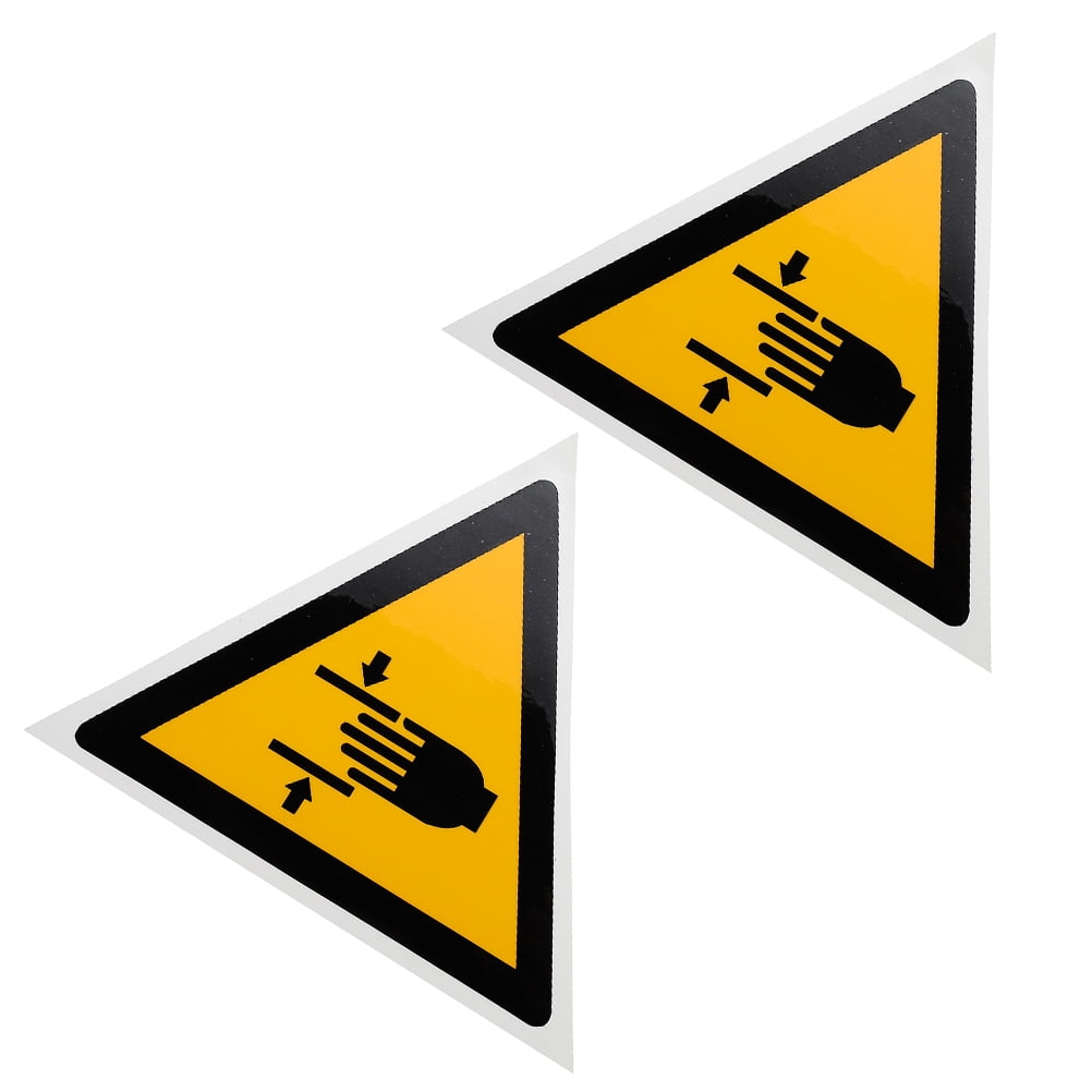 MLINS 2 Pcs Neon Sign Watch Out for The Pinch Yellow Warning Sticker ...