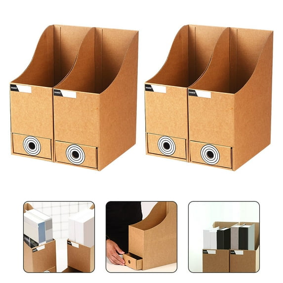 MLINS 2 Pcs Organizing Documents File Storage Rack Magazine Holder Office Folder Work