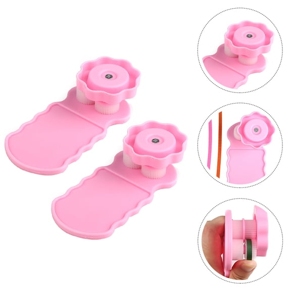 MLINS  2 Pcs Paper Winder Curling Machine Quilling Supplies Slotted Pink