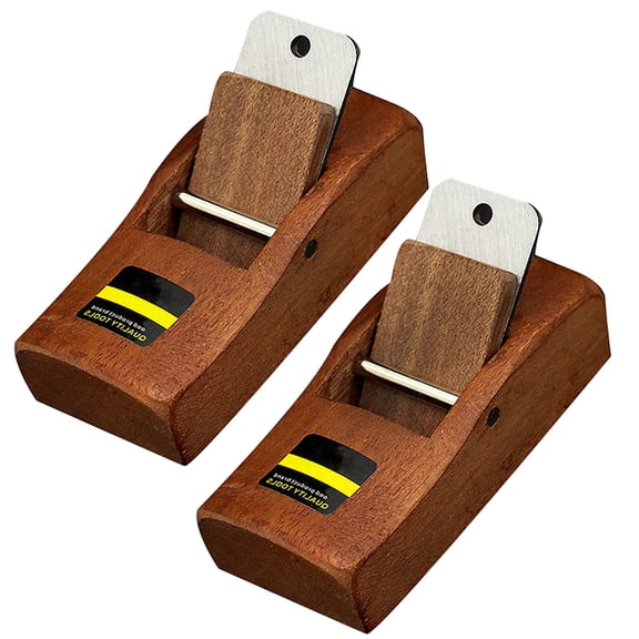 DINHEAROM Planer Wood Bamboo 2Pcs 4.33x1.77x0.18 In