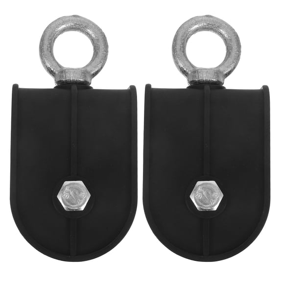 MLINS  2 Pcs Pulley Block Cable Roller Wheels Rollers Fitness Black