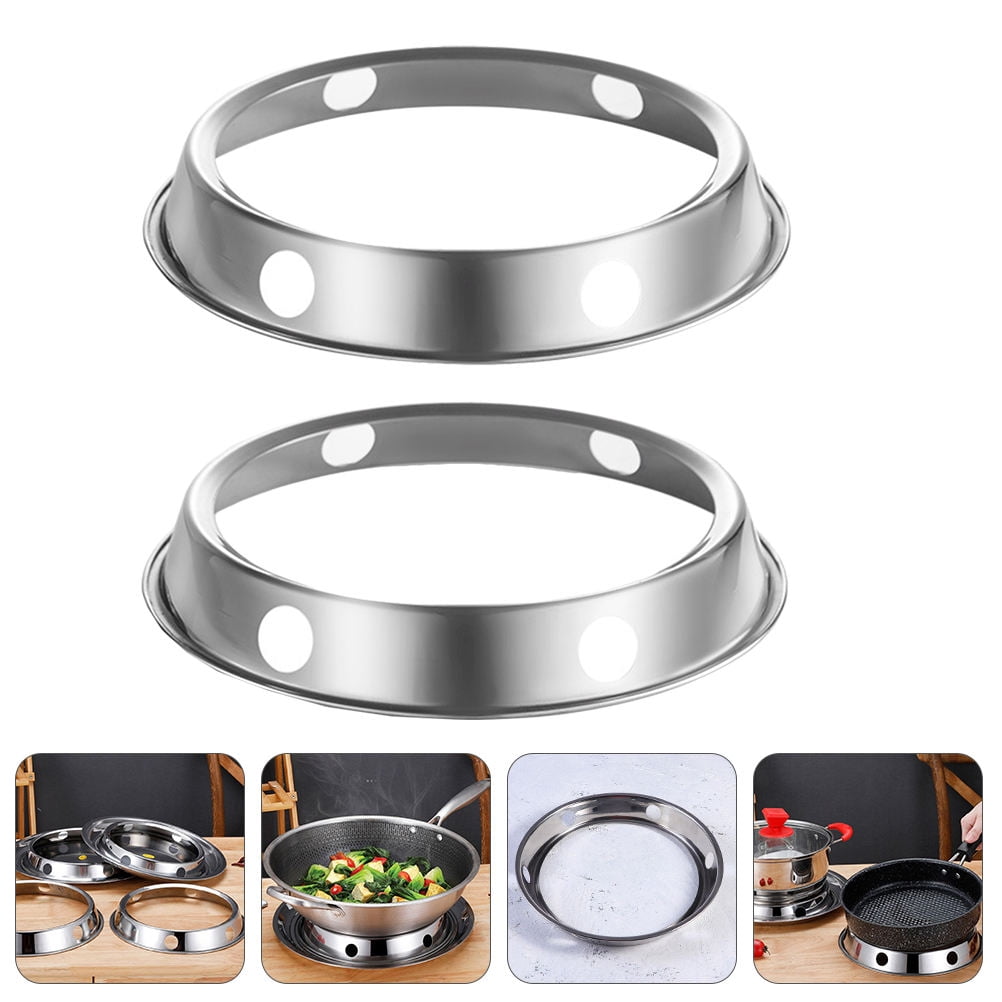 MLINS 2 Pcs Rack for Canning Pot Wok Rack Round Pot Rack 27x27cm Silver ...
