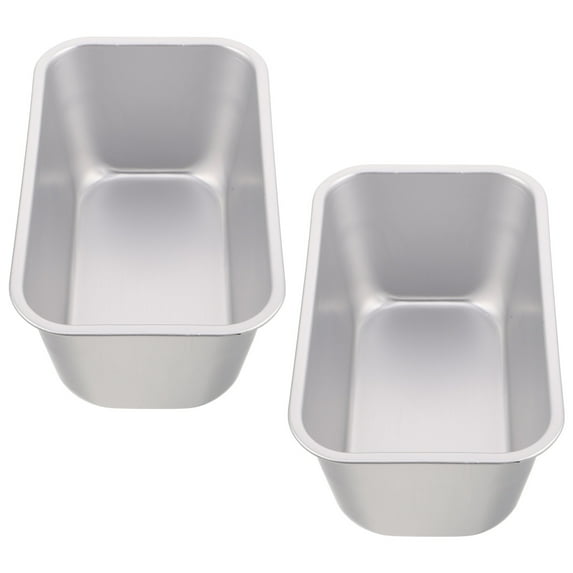 MLINS 2 Pcs Rectangular Cake Toast And Loaf Pan Easy To Clean Even Heat Distribution For Baking Bread Cakes And Pastries Dishwasher Safe