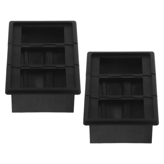 MLINS 2 Pcs Rocker Switch Panel Holder Housing Car-mounted Flagpole Yacht Black