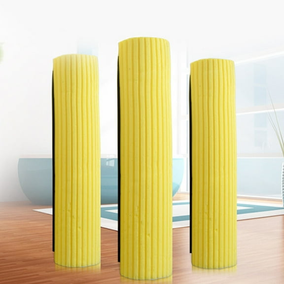 PTOOTP 2-Pack Floor Mop with PVA Sponge, Highly Absorbent and Scratch-Resistant for Multiple Floor , Yellow