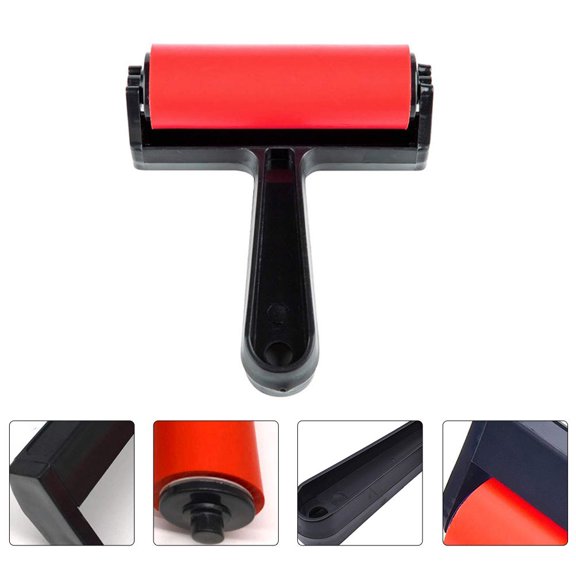 MLINS 2 Pcs Rollers Printmaking Cylinder Ink Rubbing Tool Child 12.5X11.2X3CM