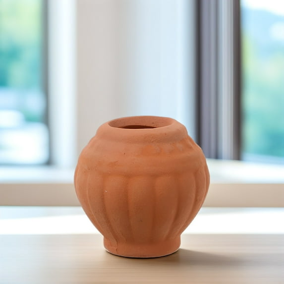 MLINS 2 Pcs Rustic Planter Small Pots Miniature Tiny Clay Terracotta Red