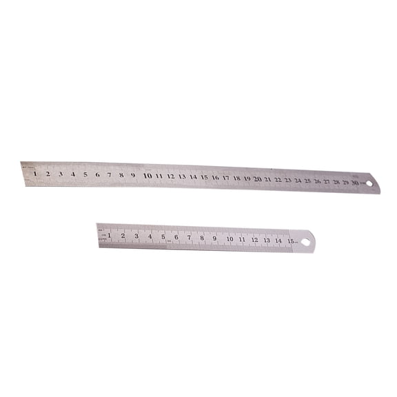 MLINS  2 Pcs Scale Graduated Steel Ruler Office Accurate