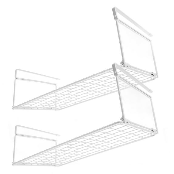 MLINS 2 Pcs Shoe Cabinet Partition Rack Space Saving Slipper Hanging Closet White